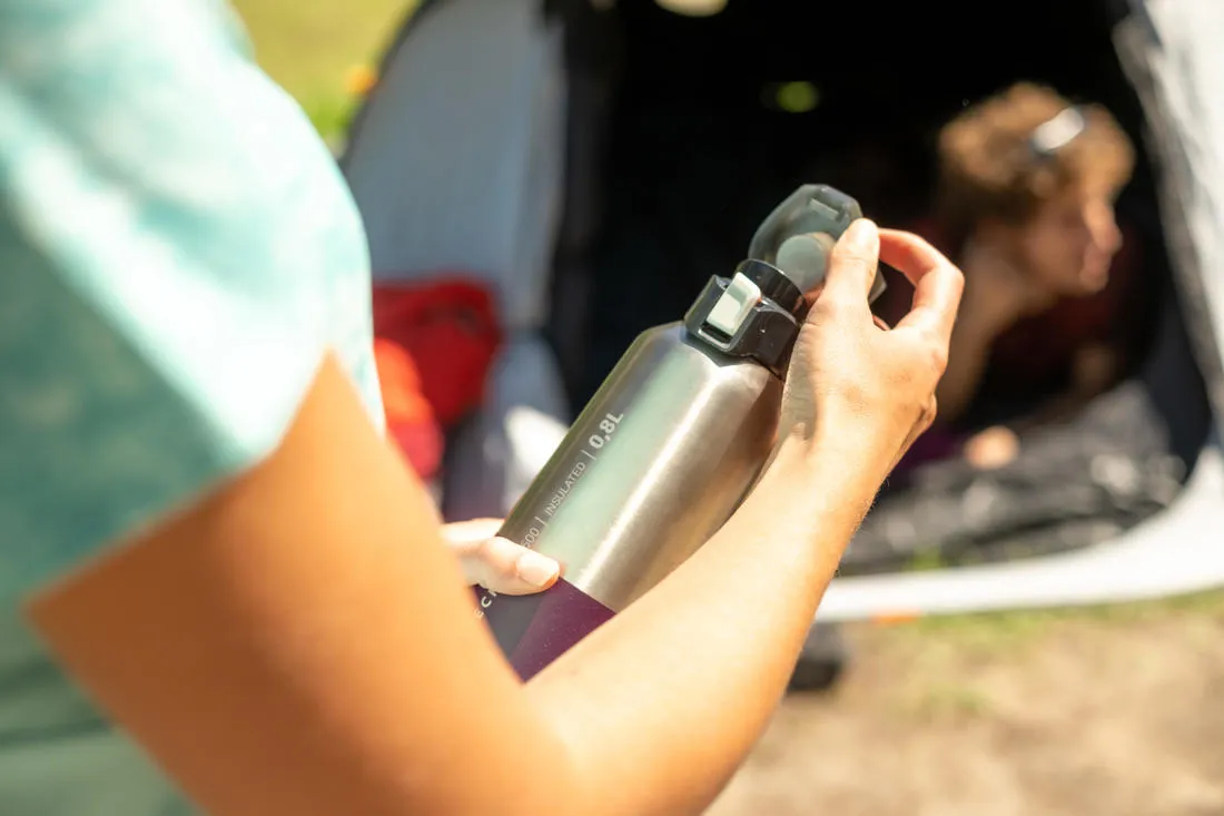 0.8 L insulated stainless steel flask 900 with quick-release cap for hiking