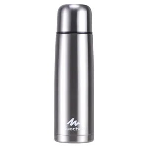 1 L stainless steel isothermal water bottle with cup for hiking - Blue