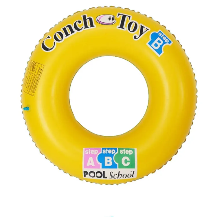 2 PCS Yellow Letters Inflatable Swimming Ring Thickened PVC Adult Water Ring Floating Ring, Size:70