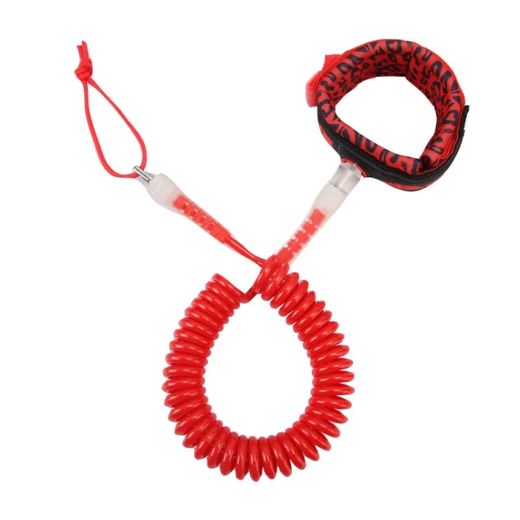 5mm / 10ft Coiled Surfboard Leash Storm Series Surfing Leg Rope(Red)