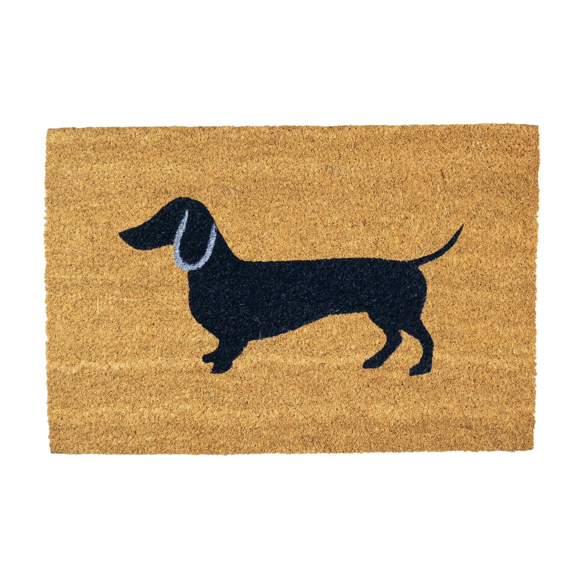 60cm x 40cm Sausage Dog Coir Door Mat - By Nicola Spring