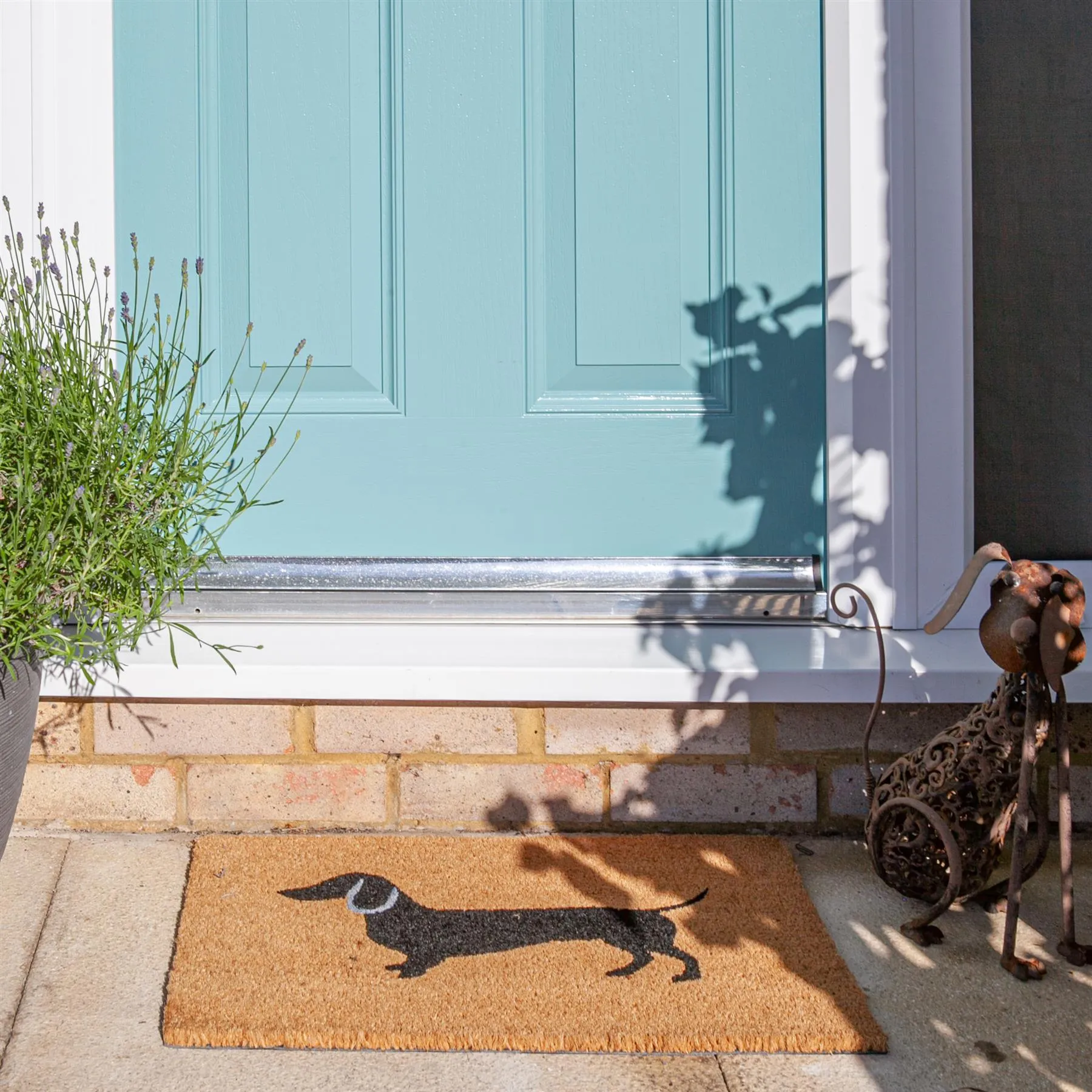 60cm x 40cm Sausage Dog Coir Door Mat - By Nicola Spring