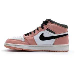 Air Jordan 1 High-Top Sneakers Leather Pink Colour For Women