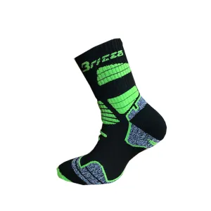 Brizza calza a compressione da trekking senior 0566 nero-verde