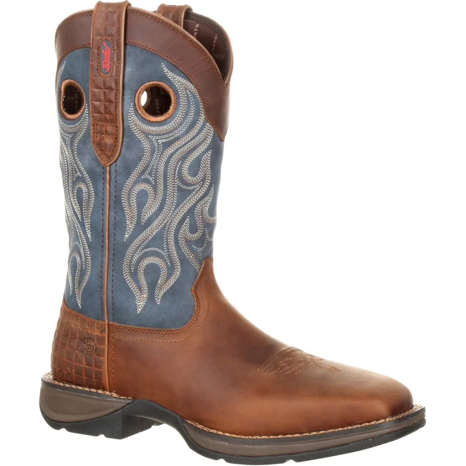 Durango Men's Rebel 12" Steel Toe Pull-On Western Boot- Brown- DDB0134