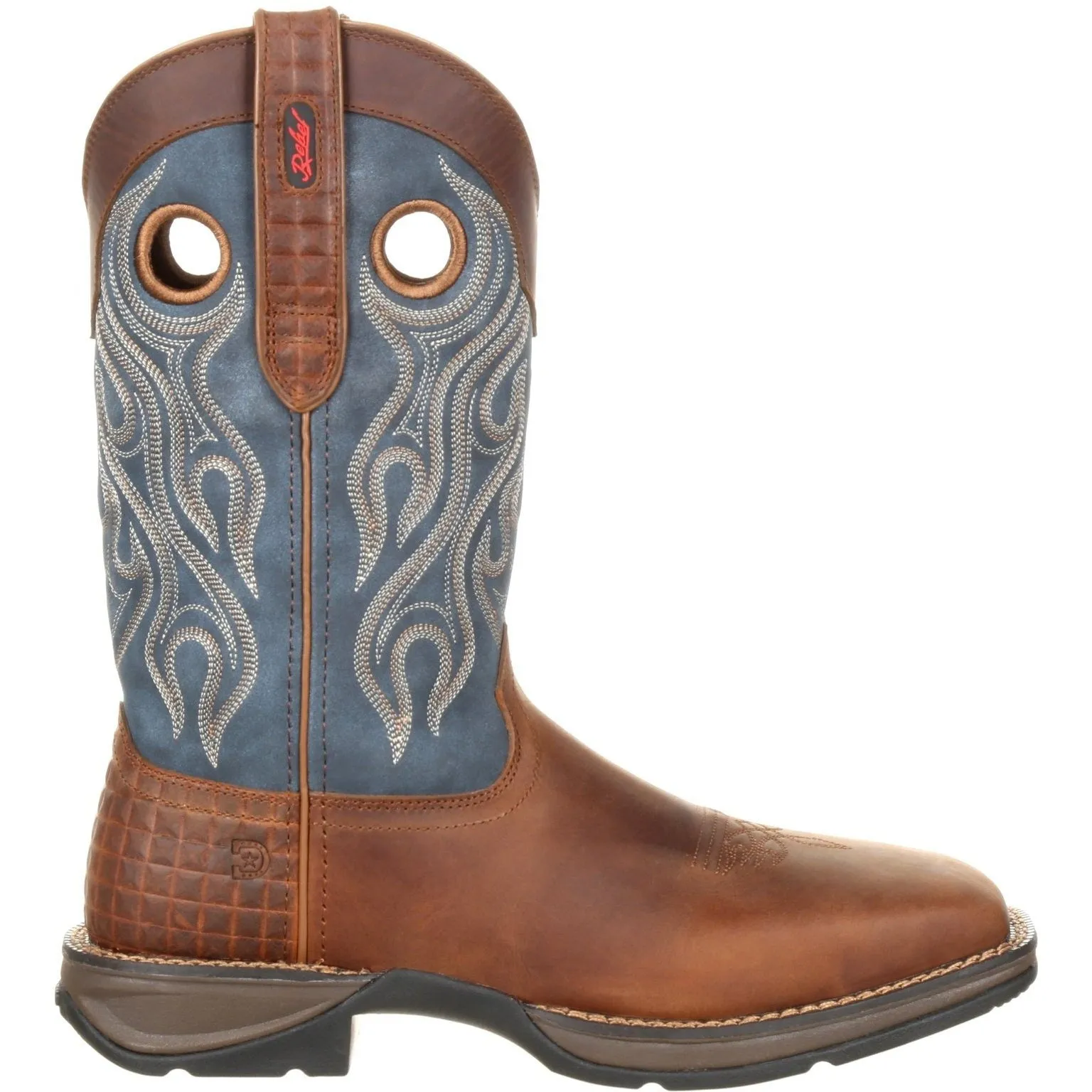 Durango Men's Rebel 12" Steel Toe Pull-On Western Boot- Brown- DDB0134