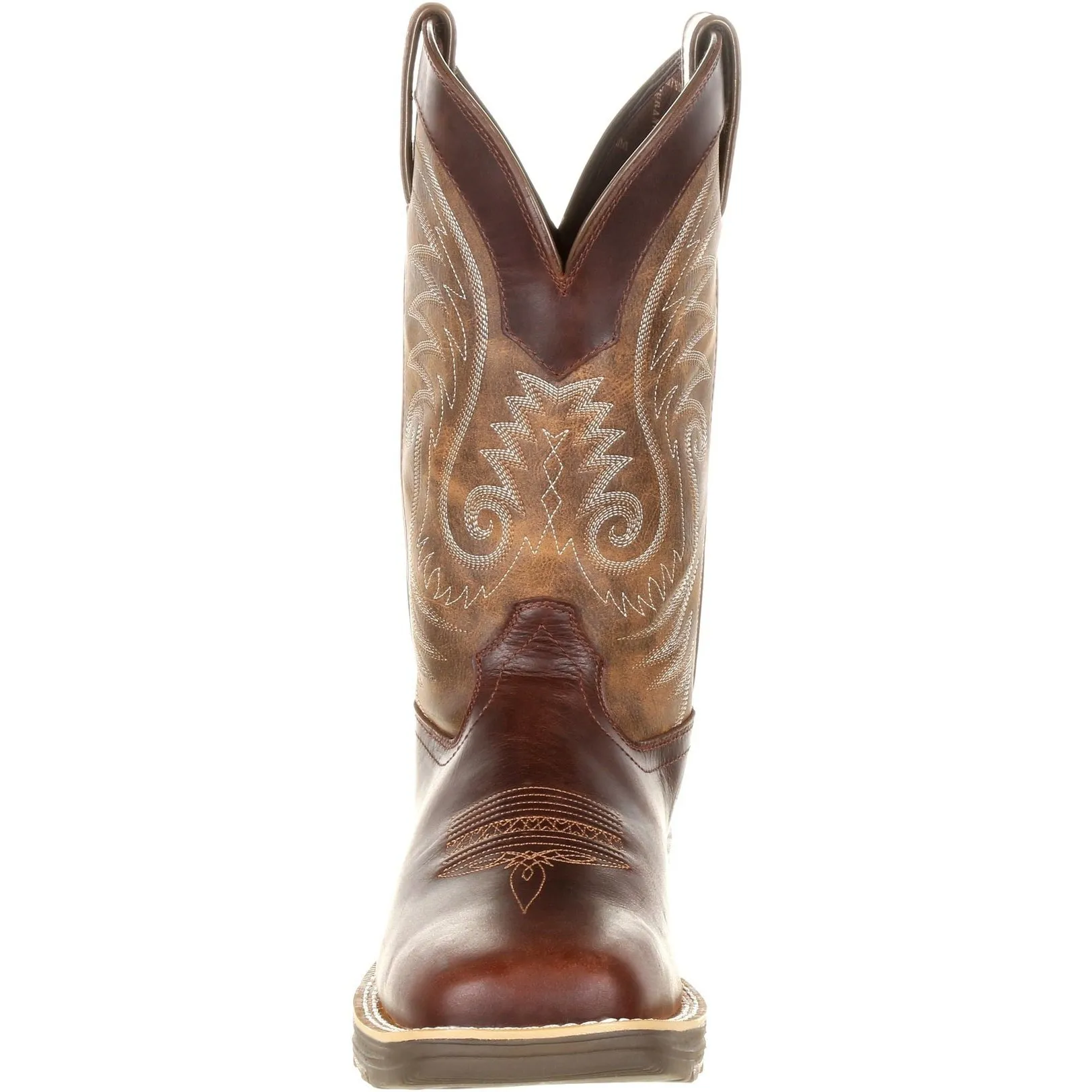 Durango Men's Ultra-Lite 12" Square Toe WP Western Boot- Brown- DDB0137