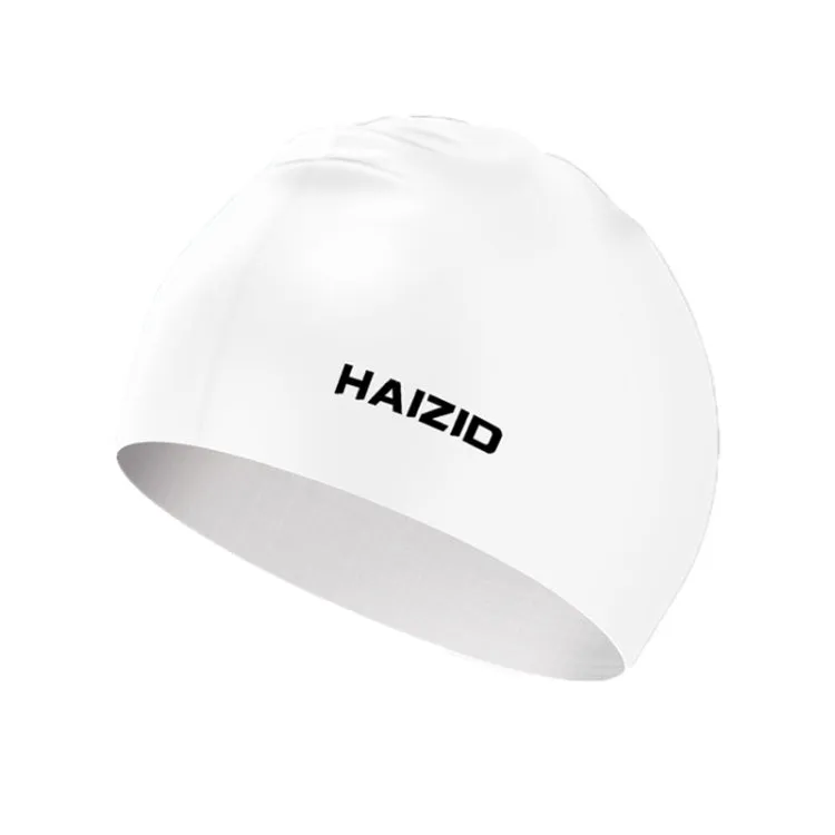 HAIZID Silicone Waterproof Oversized Swimming Cap, Color: White 55g