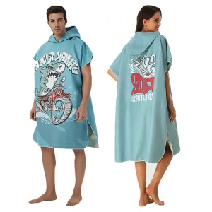 Microfiber Large Beach Towel Wetsuit Changing Robe Men Women Swimming Dry Robe Hooded Bath Towels Surf Poncho Quick Dry Bathrobe