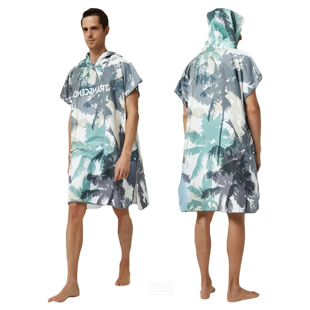 Microfiber Large Beach Towel Wetsuit Changing Robe Men Women Swimming Dry Robe Hooded Bath Towels Surf Poncho Quick Dry Bathrobe