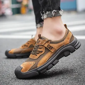 New Summer Anti-Slip Outdoor Jogging Male Running Sneakers Hollow Breathable Men Casual Shoes Caterpillar Wading Mesh Footwear