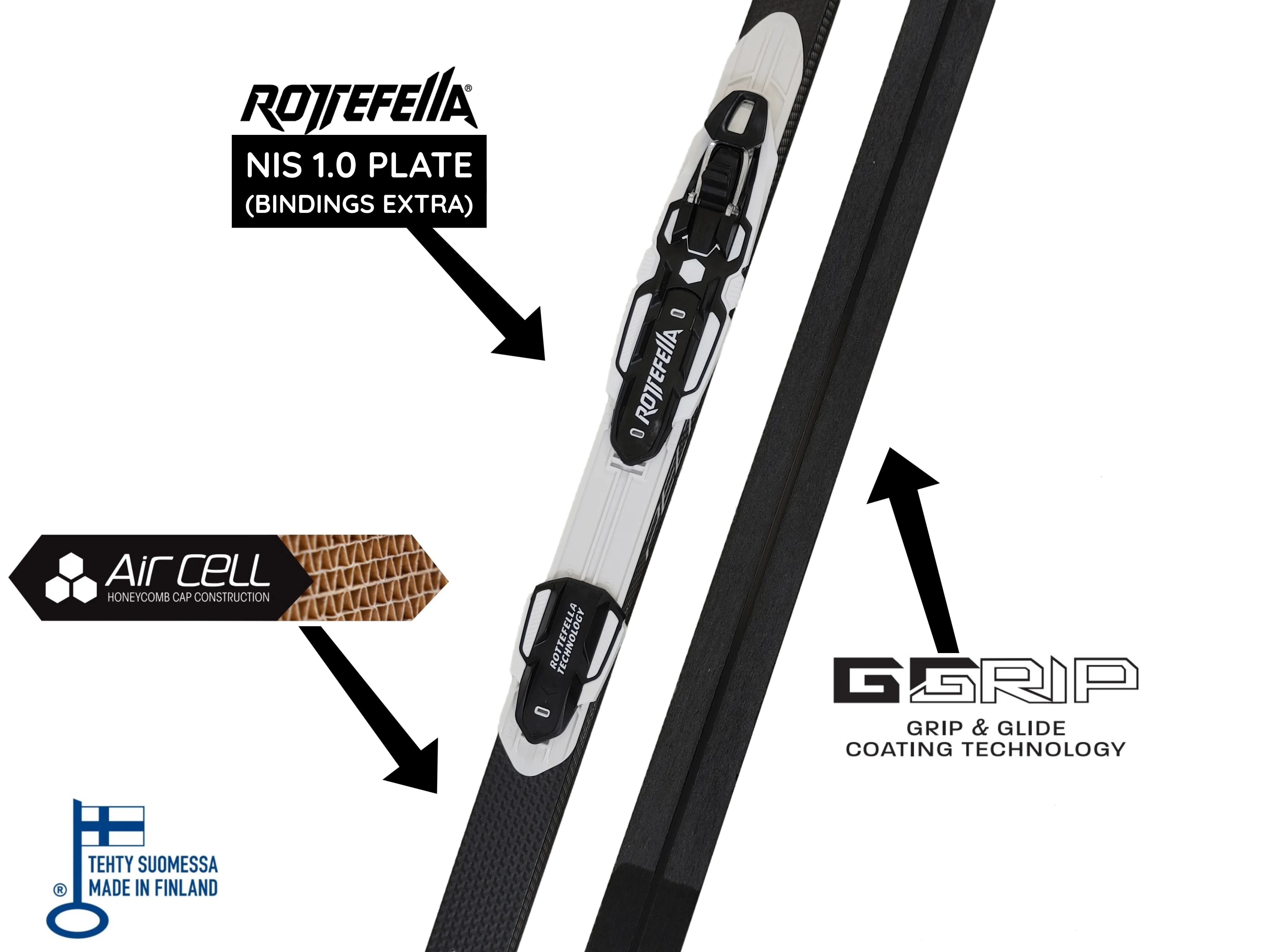 Peltonen G-Grip FUSE R Classic Skis CLEARANCE