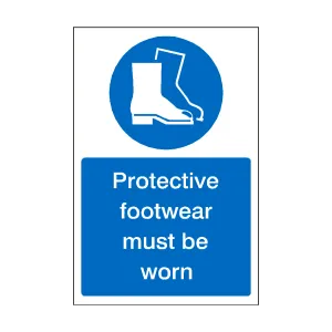 Protective Footwear Must Be Worn Sign