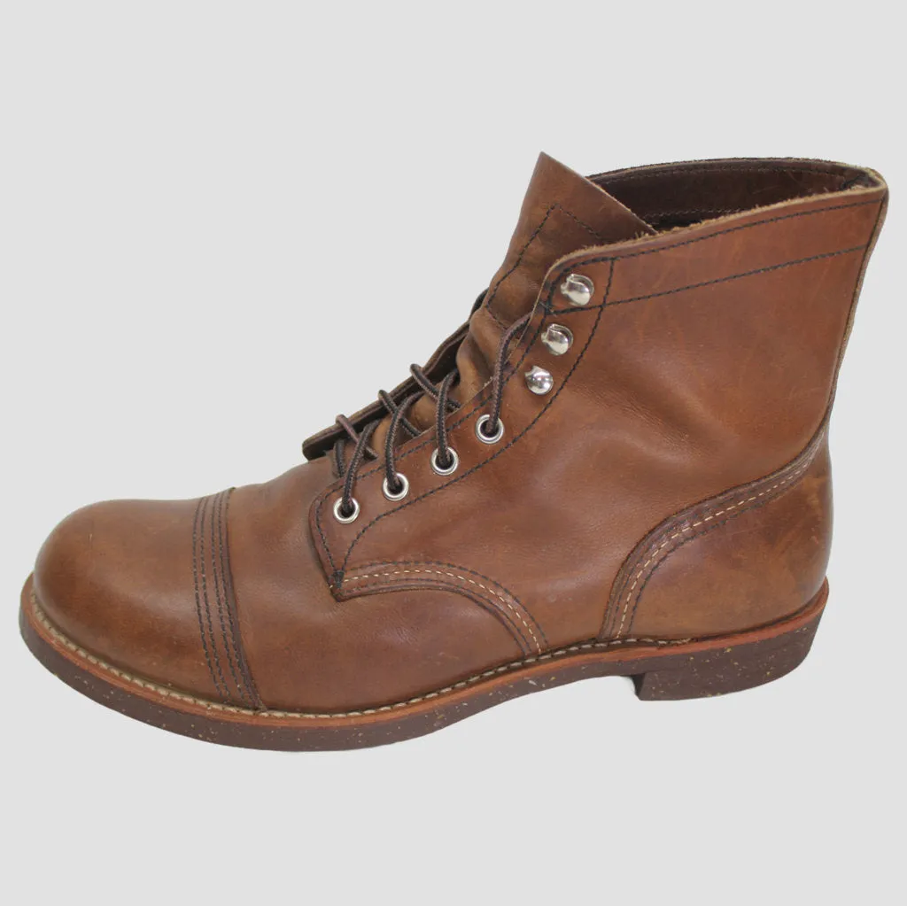 Red Wing Mens Boots Iron Ranger Casual Lace Up Ankle Full Grain Leather - UK 9