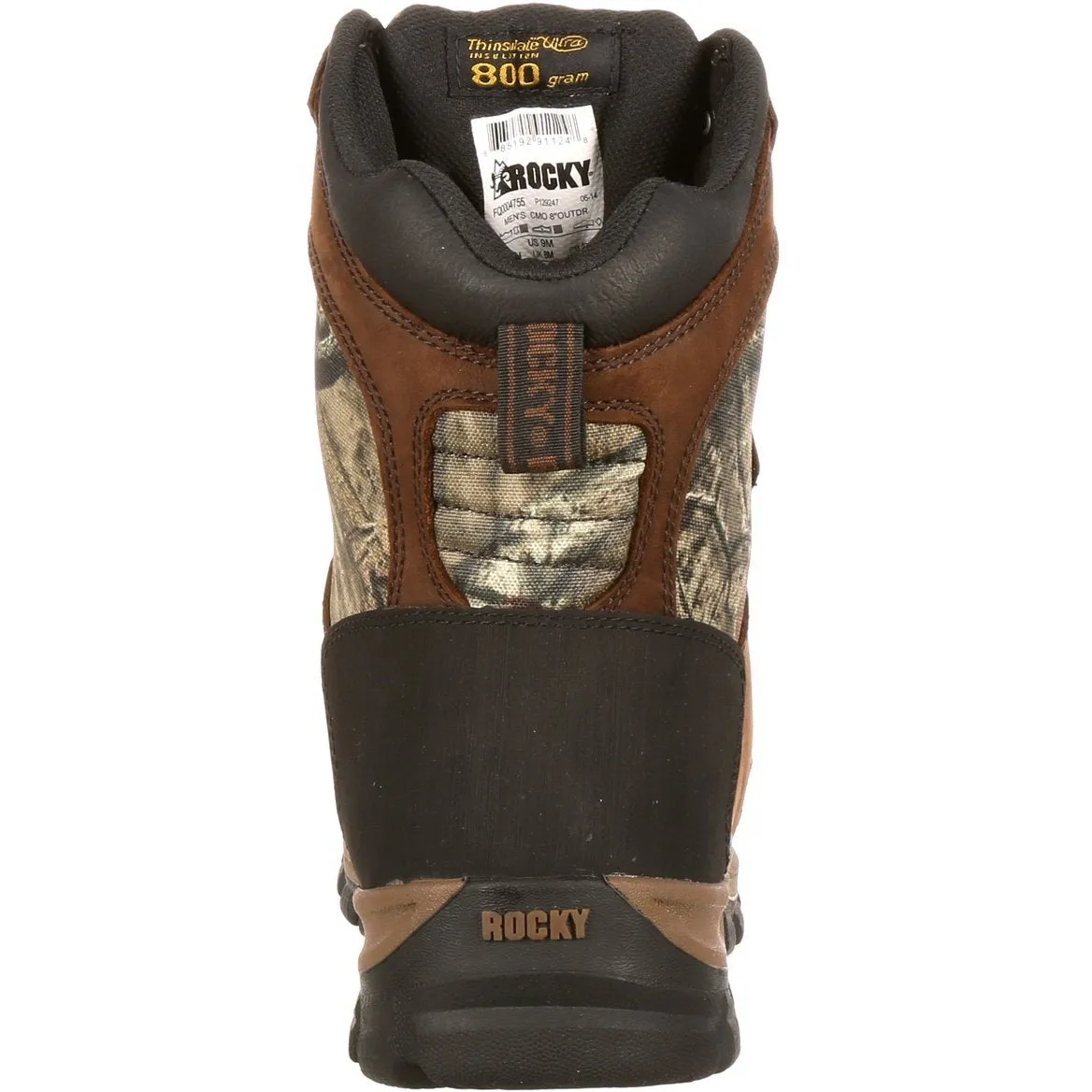 Rocky Men's Core 8" WP 800G Thinsulate Hunt Boot - Mossy Oak - FQ0004755