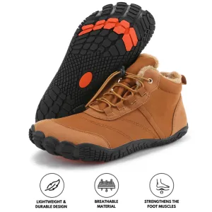 Snow Boots Winter Outdoor Camping Mountaineering Wear-Resistant Plus Velvet Warm Shoes Hiking Shoes Footwear Non-slip & Waterproof Winter Barefoot Shoe (Unisex)