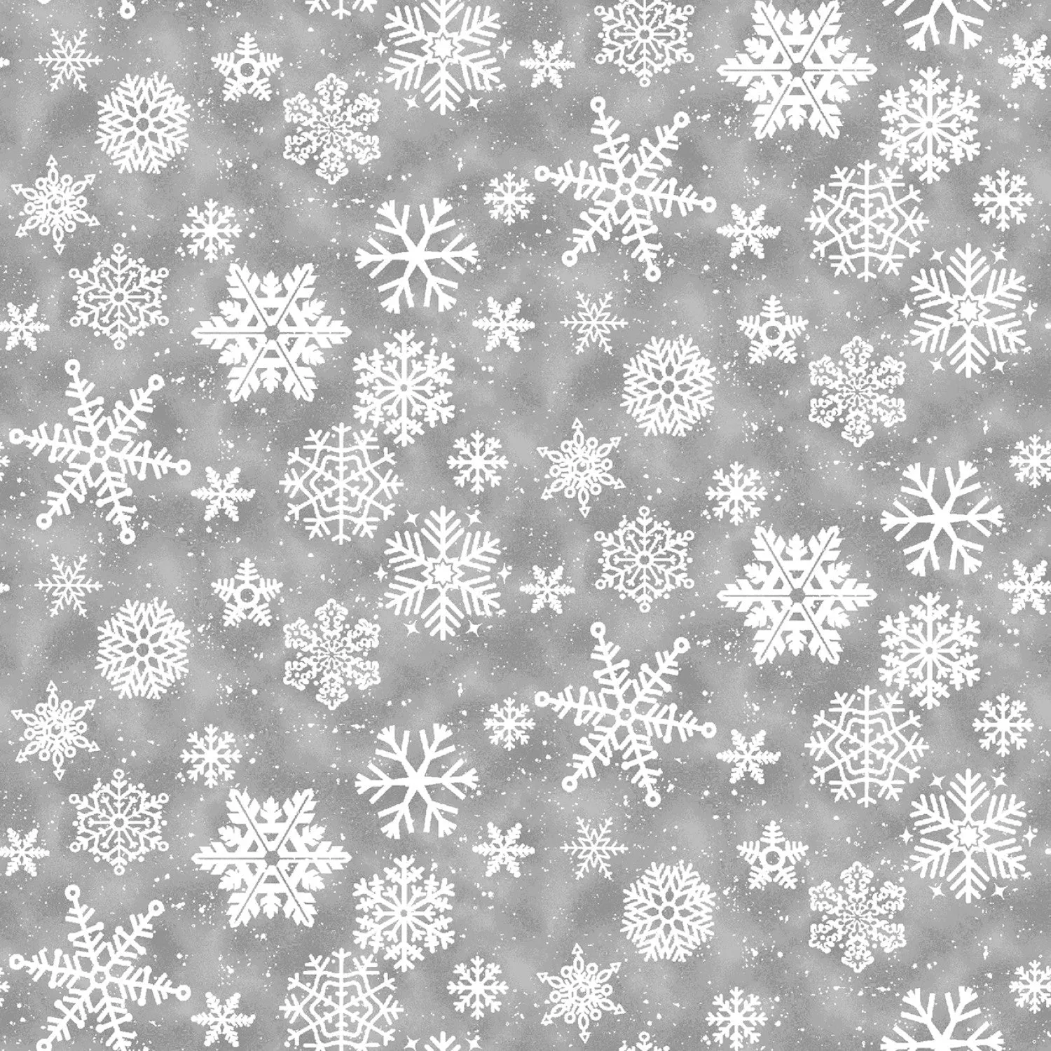 Snow Crew | Gray Snowflakes by Barb Tourtillotte for Henry Glass | 1288-90