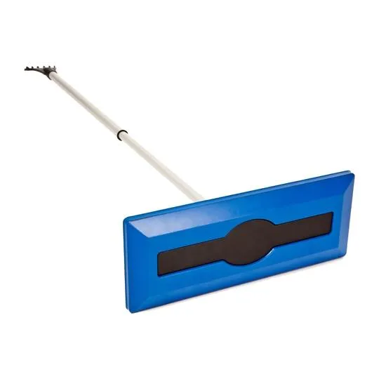 Snow Joe SJBLZD-AZ 2-in-1 Snow Broom with 18-Inch Foam Head   Large Ice Scraper, Blue